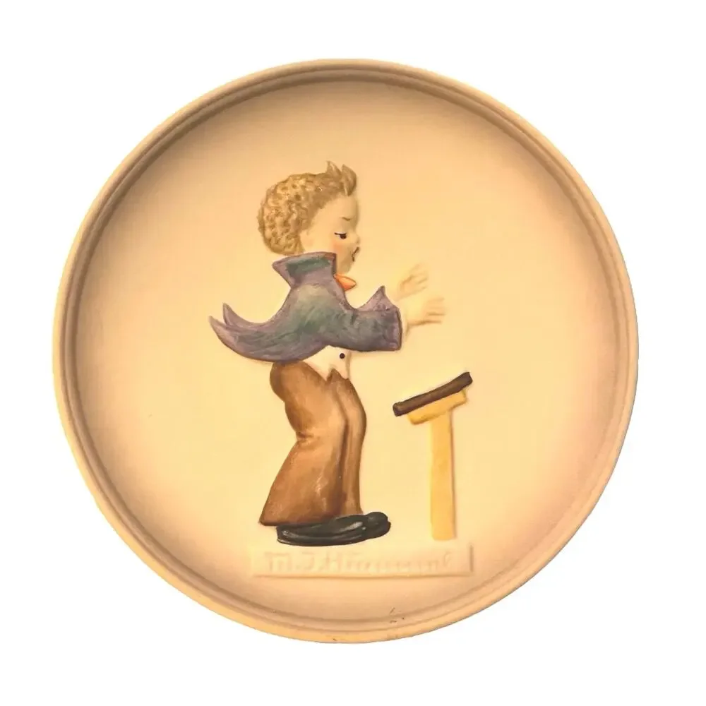 Goebel Vintage Mini Porcelain Plate 1984-1987 “Little Music Makers”  Conductor